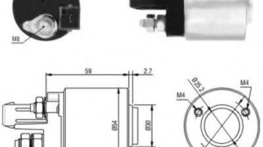 Solenoid, electromotor AUDI A2 (8Z0) (2000 - 2005) MEAT & DORIA 46105 piesa NOUA