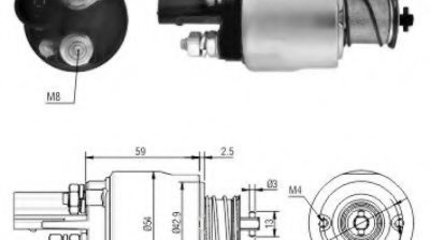 Solenoid, electromotor AUDI A3 Cabriolet (8P7) (2008 - 2013) MEAT & DORIA 46126 piesa NOUA