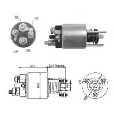 Solenoid, electromotor BMW Seria 3 Cabriolet (E46) (2000 - 2007) MEAT & DORIA 46134 piesa NOUA