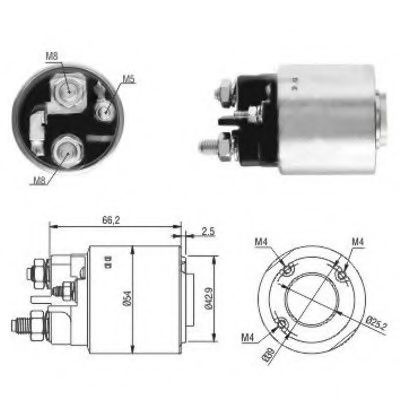 Solenoid, electromotor CITROEN NEMO caroserie (AA) (2008 - 2016) MEAT & DORIA 46131 piesa NOUA