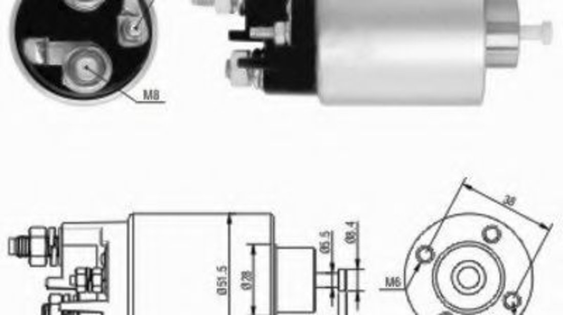 Solenoid, electromotor DACIA LOGAN (LS) (2004 - 2016) MEAT & DORIA 46058 piesa NOUA