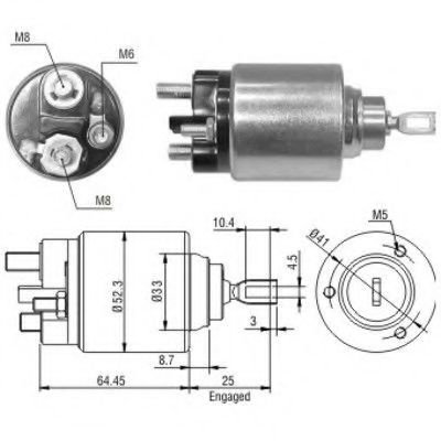 Solenoid, electromotor FORD C-MAX (DM2) (2007 - 2016) MEAT & DORIA 46043 piesa NOUA