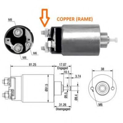 Solenoid, electromotor FORD FIESTA IV (JA, JB) (1995 - 2002) MEAT & DORIA 46007 piesa NOUA