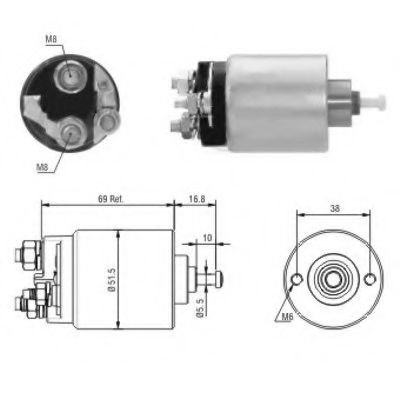Solenoid, electromotor FORD FOCUS C-MAX (2003 - 2007) MEAT & DORIA 46104 piesa NOUA