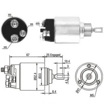 Solenoid, electromotor FORD TRANSIT caroserie (2006 - 2014) MEAT & DORIA 46151 piesa NOUA