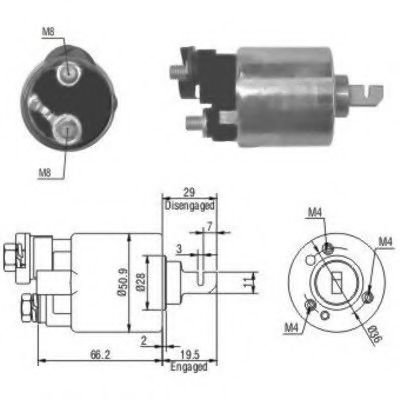 Solenoid, electromotor HONDA CIVIC VII Hatchback (EU, EP, EV) (1999 - 2006) MEAT & DORIA 46052 piesa...