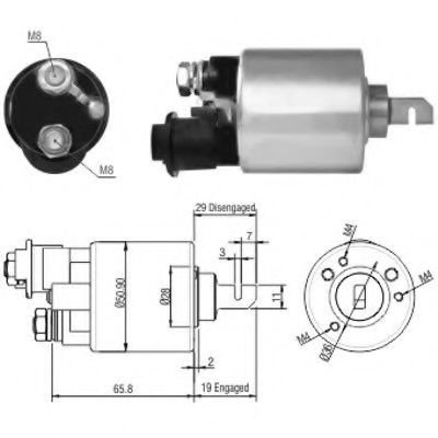 Solenoid, electromotor HONDA HR-V (GH) (1999 - 2006) MEAT & DORIA 46140 piesa NOUA