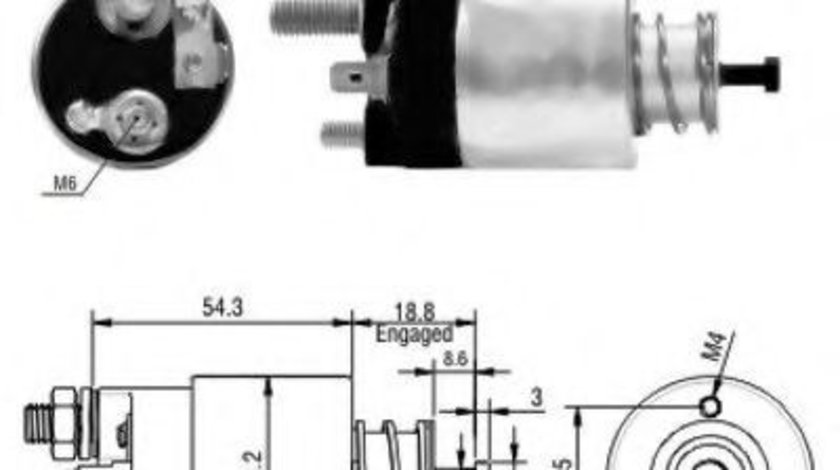 Solenoid, electromotor HYUNDAI GETZ (TB) (2002 - 2010) MEAT & DORIA 46135 piesa NOUA