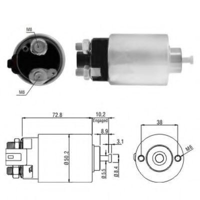 Solenoid, electromotor KIA CEED SW (ED) (2007 - 2012) MEAT & DORIA 46156 piesa NOUA