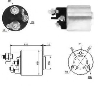 Solenoid, electromotor MERCEDES SPRINTER 3-t bus (906) (2006 - 2016) MEAT & DORIA 46113 piesa NOUA