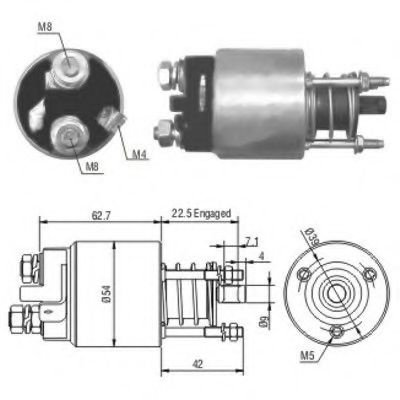 Solenoid, electromotor OPEL ASTRA H (L48) (2004 - 2016) MEAT & DORIA 46005 piesa NOUA