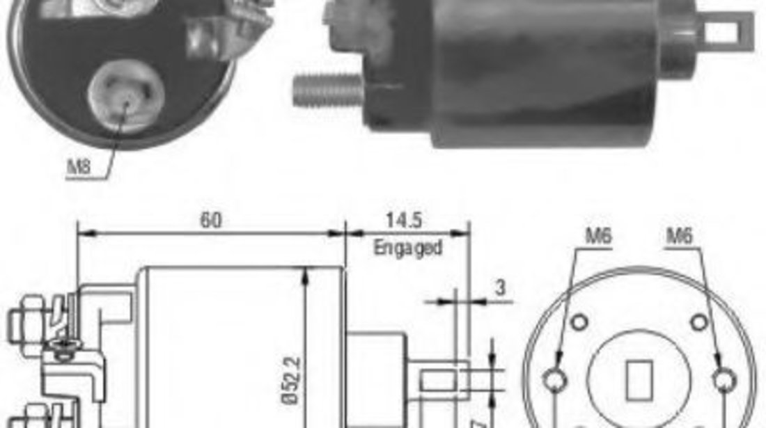 Solenoid, electromotor OPEL COMBO Combi (2001 - 2016) MEAT & DORIA 46056 piesa NOUA