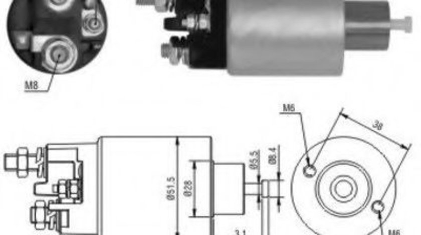 Solenoid, electromotor OPEL MOVANO caroserie (F9) (1999 - 2010) MEAT & DORIA 46099 piesa NOUA