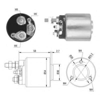 Solenoid, electromotor OPEL VECTRA C (2002 - 2016) MEAT & DORIA 46008 piesa NOUA