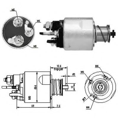 Solenoid, electromotor RENAULT CLIO III (BR0/1, CR0/1) (2005 - 2012) MEAT & DORIA 46169 piesa NOUA