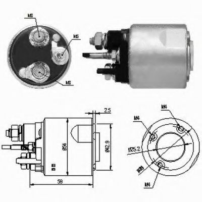 Solenoid, electromotor RENAULT SCENIC II (JM0/1) (2003 - 2009) MEAT & DORIA 46159 piesa NOUA
