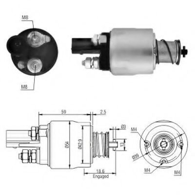 Solenoid, electromotor SKODA FABIA I (6Y2) (1999 - 2008) MEAT & DORIA 46126 piesa NOUA