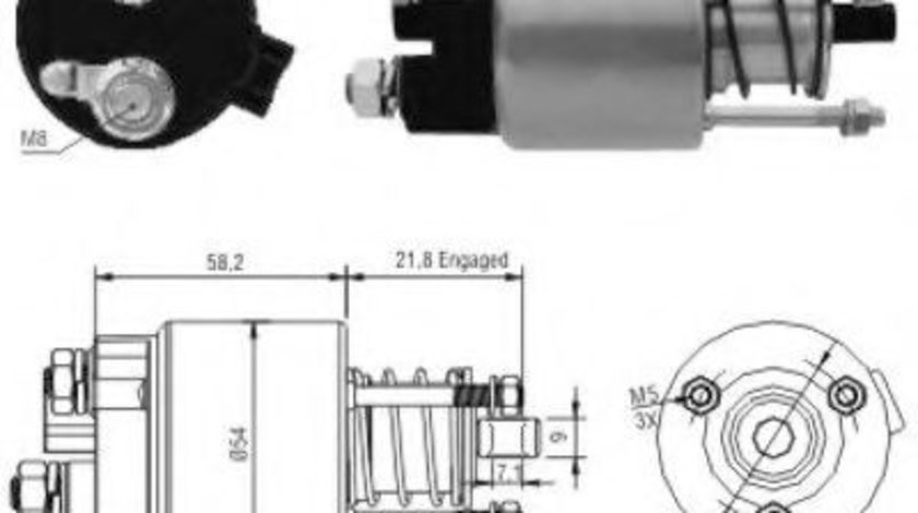 Solenoid, electromotor TOYOTA AVENSIS Combi (T25) (2003 - 2008) MEAT & DORIA 46102 piesa NOUA