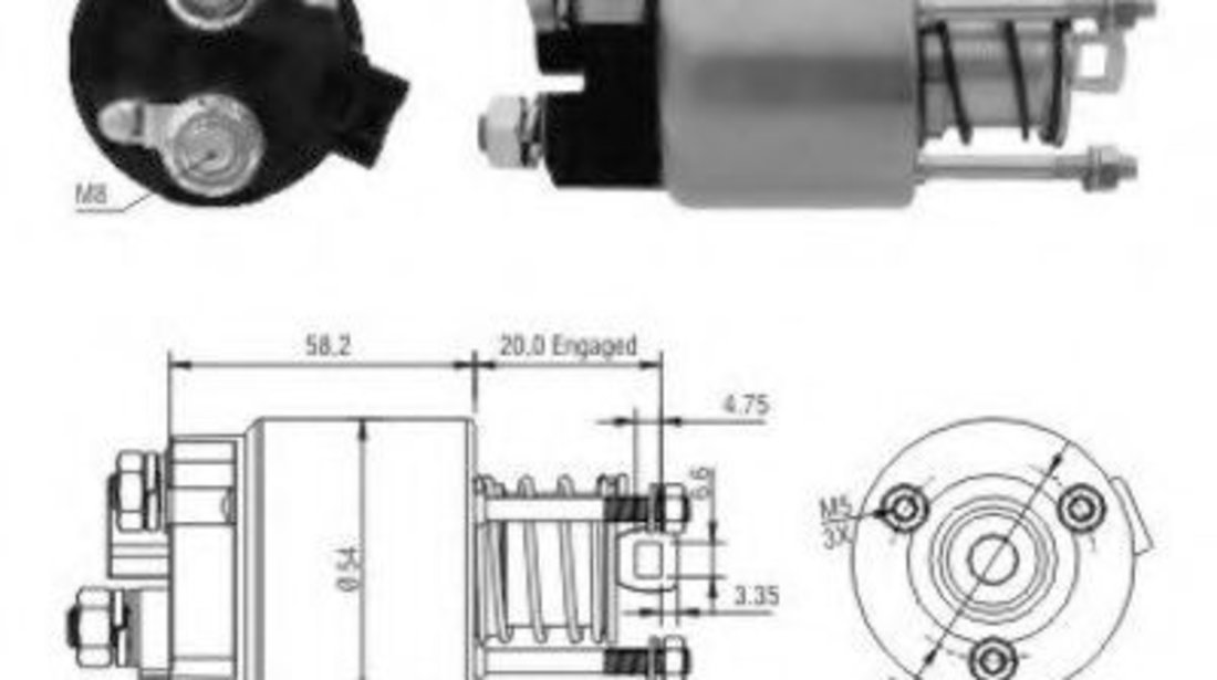 Solenoid, electromotor TOYOTA AVENSIS Liftback (T22) (1997 - 2003) MEAT & DORIA 46101 piesa NOUA