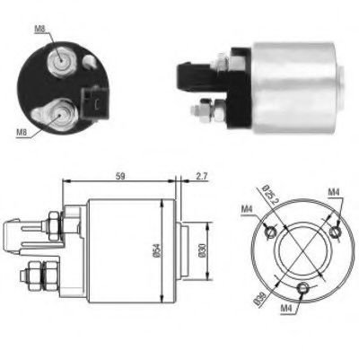 Solenoid, electromotor VW GOLF III Variant (1H5) (1993 - 1999) MEAT & DORIA 46105 piesa NOUA