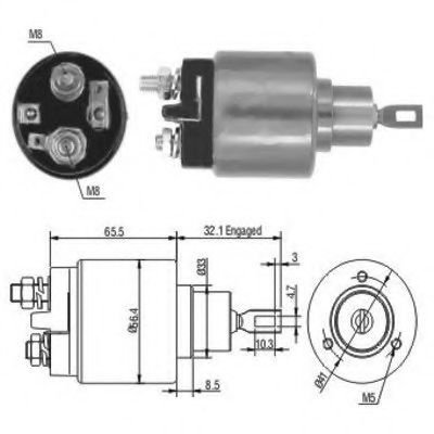 Solenoid, electromotor VW TRANSPORTER IV platou / sasiu (70XD) (1990 - 2003) MEAT & DORIA 46002 pies...