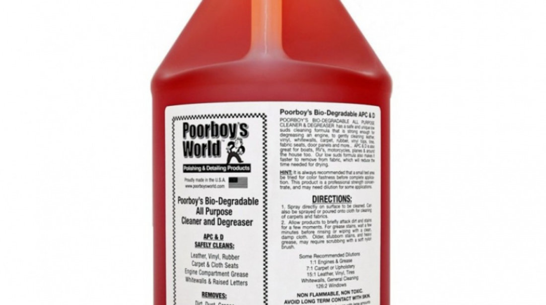 Solutie Detailing Rapid Poorboy's World All Purpose Cleaner 3.78L PB-APC-128