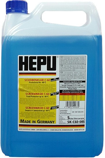 Solutie Parbriz Iarna Hepu Concentrat -60°C 5L SK-C60-005