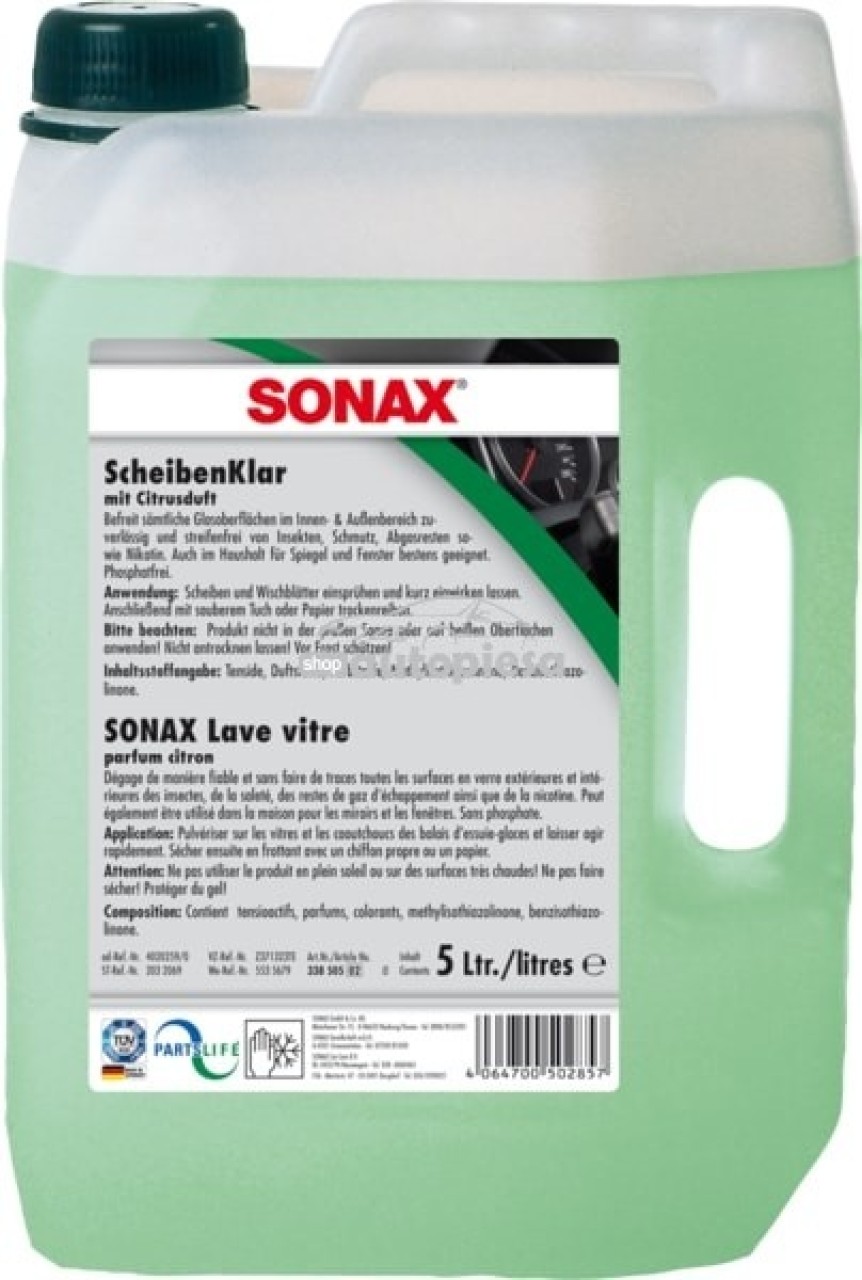 Solutie pentru curatarea geamurilor SONAX Clear glass 5 L SO338505 piesa NOUA