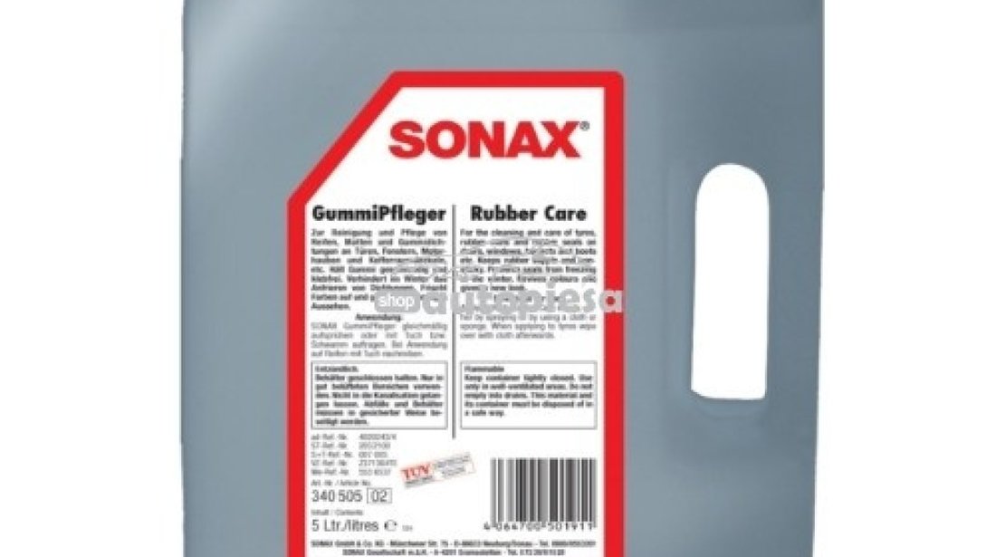 Solutie protectie parti din cauciuc SONAX 400 ml SO340505 piesa NOUA