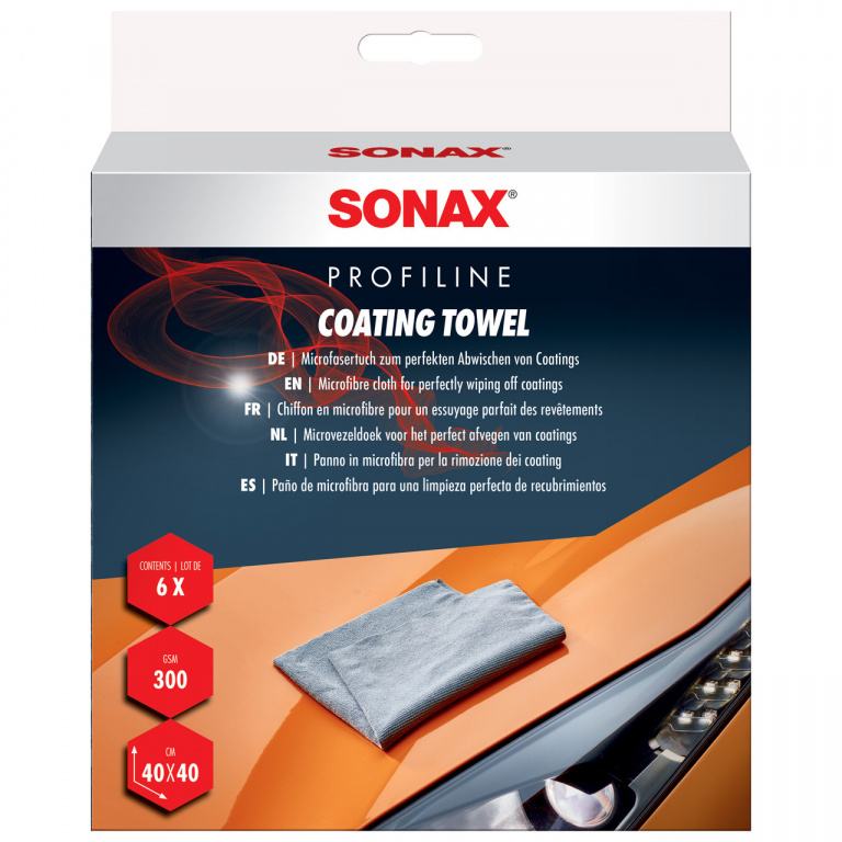 Sonax Coating Towel Set 6 Buc Lavete Din Microfibra Gri 40X40CM 451100