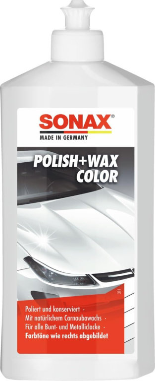 Sonax Polish &amp; Wax Colour NanoPro Polish &amp; Ceara Alb 500ML 296000