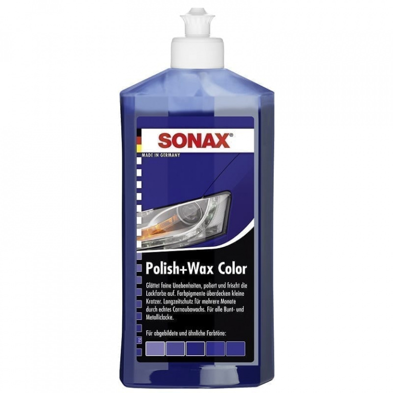 Sonax Polish &amp; Wax Nano Pro Pentru Culoarea Albastră 250ML 296241