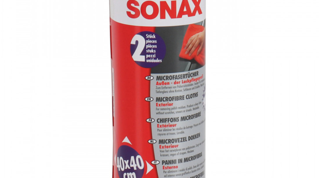 Sonax Set 2 Buc Laveta Microfibra Curatare Exterioara 416241