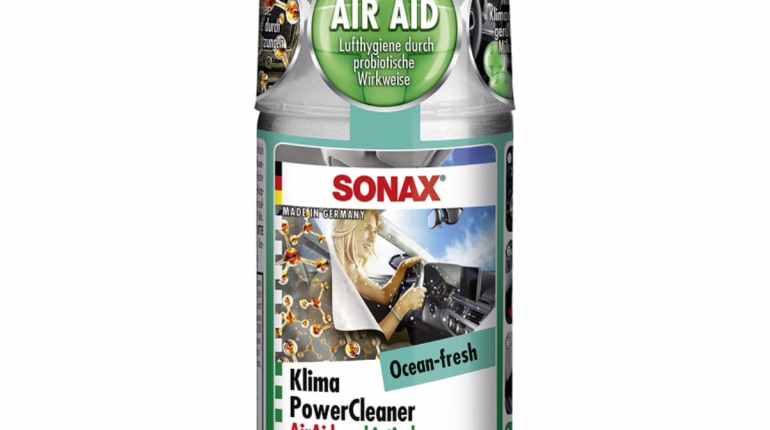 Sonax Spray Curatat Instalatie Ac Aer Aid Anti-Bacterial Ocean Fresh 100ML 323600