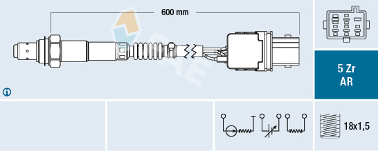 Sonda Lambda (75004 FAE) MERCEDES-BENZ,VOLVO