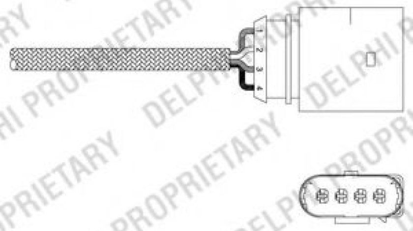 Sonda Lambda AUDI A6 (4B2, C5) (1997 - 2005) DELPHI ES20338-12B1 piesa NOUA