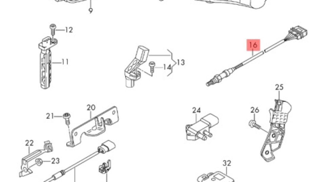 Sonda lambda Audi A6 4G (C7) sedan 2013 2.0 TDI 0281004182 OEM 8R0906262