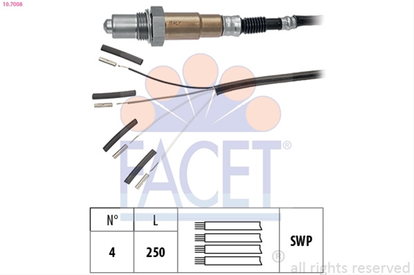Sonda Lambda Facet Audi 10.7008