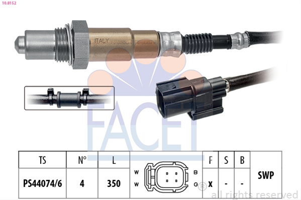 Sonda Lambda Facet Honda 10.8152