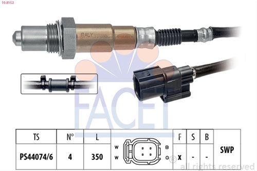 Sonda Lambda Facet Honda 10.8152