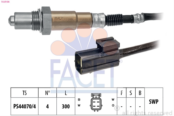 Sonda Lambda Facet Nissan 10.8106