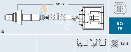 Sonda Lambda (FAE75089 FAE) MAZDA