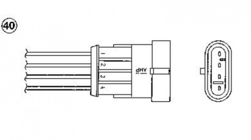 Sonda lambda Lancia Y (840A) 1995-2003 #2 0258006206