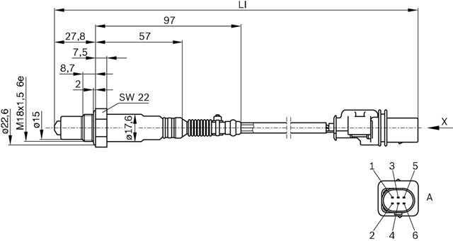 Sonda Lambda Ls17025 (s G Evacuare) Bosch Man 0 258 017 025