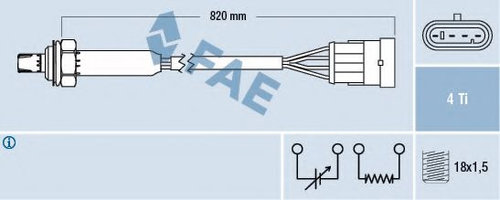 Sonda Lambda OPEL ZAFIRA A (F75) (1999 - 2005) FAE 77184 piesa NOUA