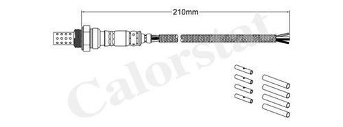 Sonda Lambda stanga (LS040041 CALORSTAT by Vernet) ALFA ROMEO,BMW,FIAT,LANCIA,MERCEDES-BENZ