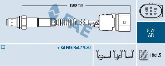 Sonda Lambda VW NEW BEETLE Cabriolet (1Y7) (2002 - 2010) FAE 75351 piesa NOUA