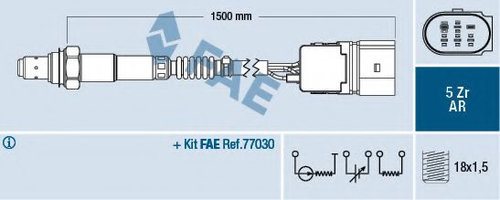 Sonda Lambda VW PASSAT (3B3) (2000 - 2005) FAE 75351 piesa NOUA