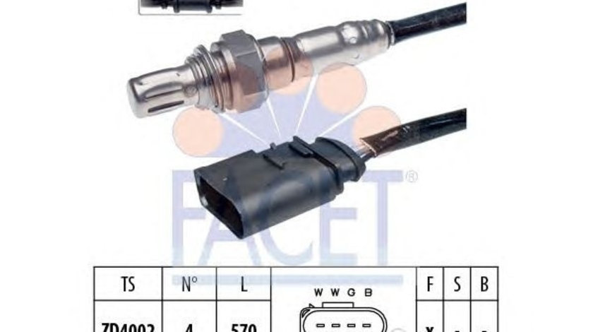 Sonda lambda VW POLO 4 (9N) FACET 107600
