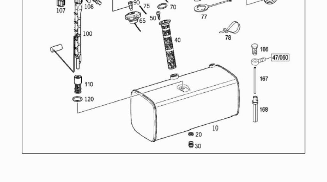 Sonda litrometrica rezervor motorina Mercedes Actros (poz.100) DT 4.63250